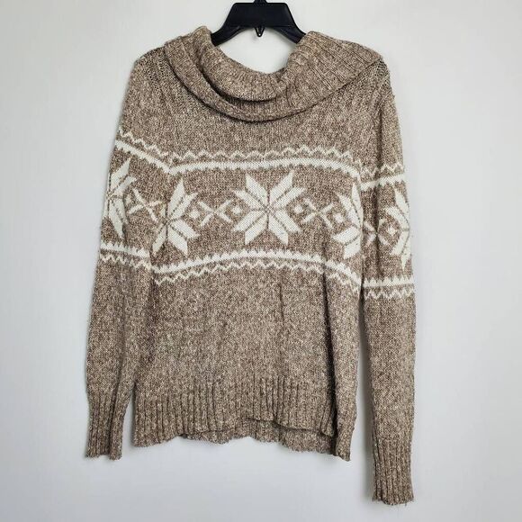 Maurices Size Medium Cowl Neck Stripe Sweater - Picture 2 of 7